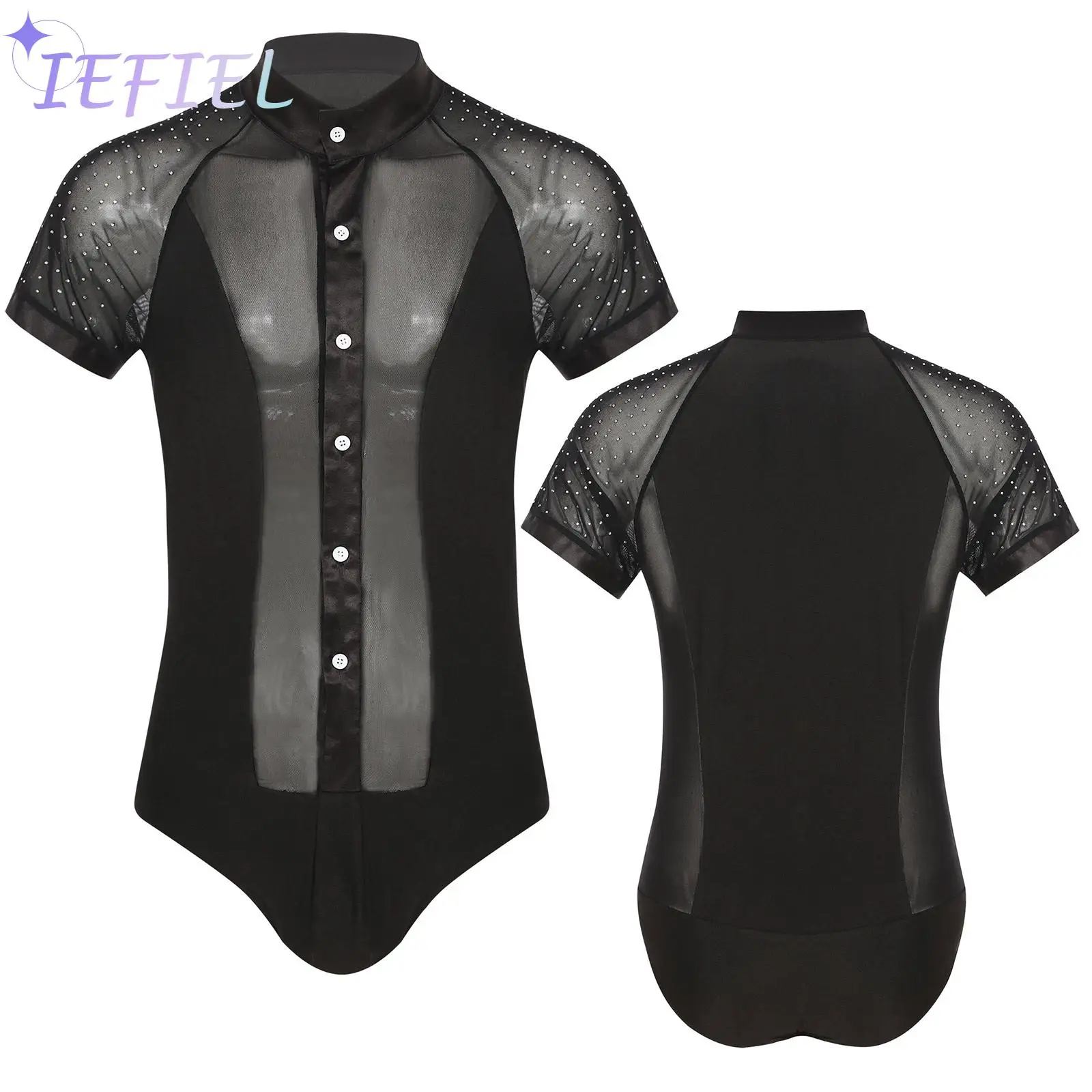 Men's Latin Ballroom Salsa Samba Dance Performance Costume Athletic Gymnastics Bodysuit Leotard Mesh Tights Patchwork Jumpsuit
Men's Latin Ballroom Salsa Samba Dance Performance Costume Athletic Gymnastics Bodysuit Leotard Mesh Tights Patchwork Jumpsuit