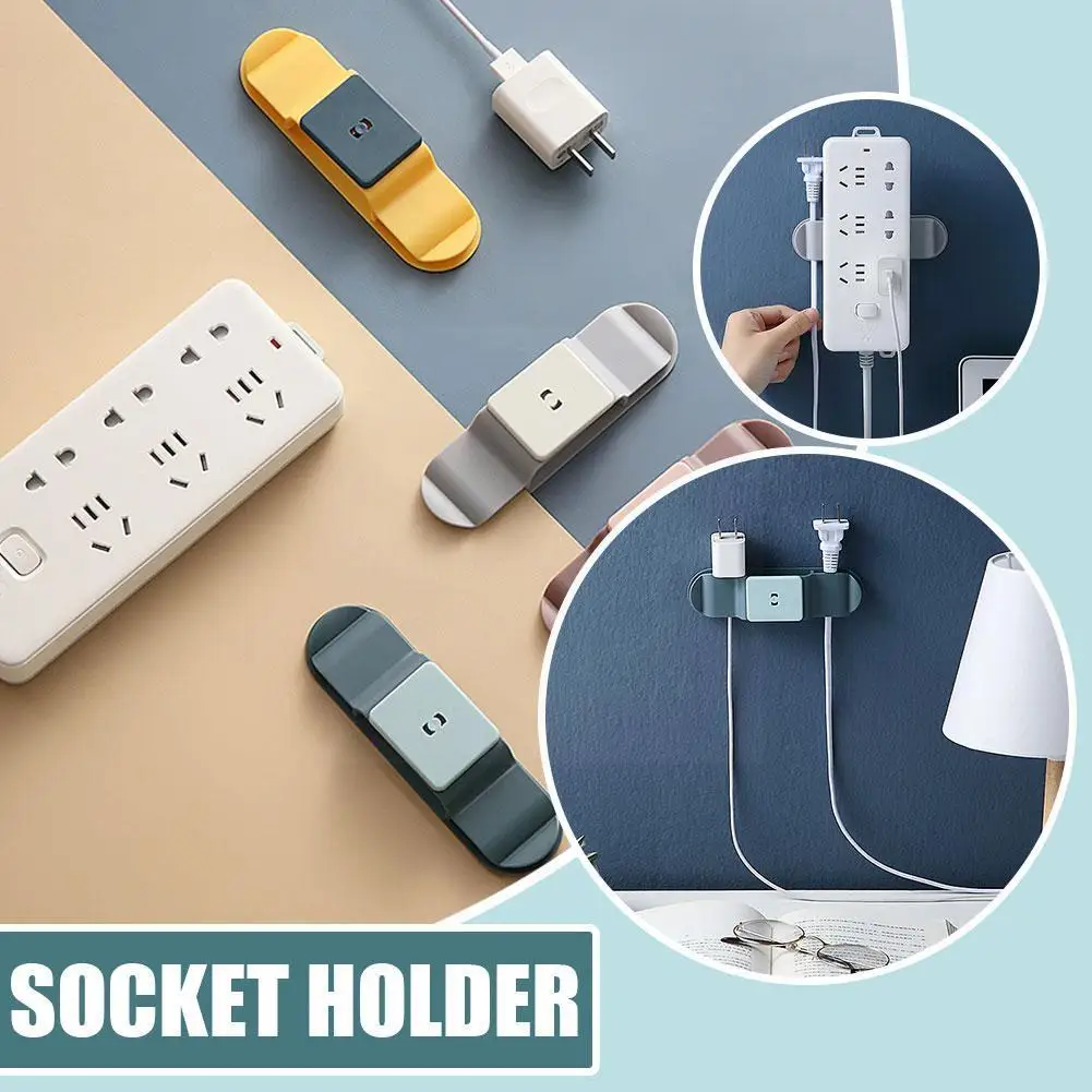 Держатель для удлинителя гнезда и кабеля, многофункциональная безопасная стойка для розеток без отверстий, держатель для розеток J4K8 
Держатель для удлинителя гнезда и кабеля, многофункциональная безопасная стойка для розеток без отверстий, держатель для розеток J4K8