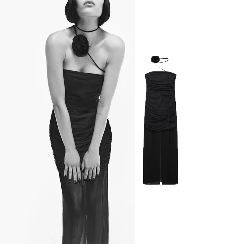 Платье женское Тюлевое без рукавов, с открытой спиной и цветочным принтом
Платье женское Тюлевое без рукавов, с открытой спиной и цветочным принтом