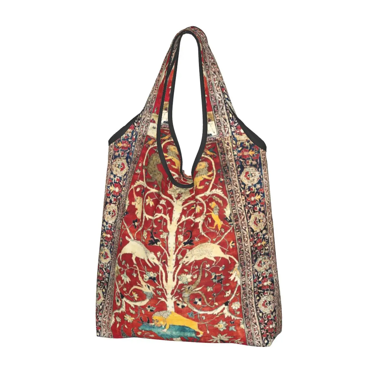 Bohemian Silk Antique Persian Rug Grocery Tote Shopping Bag Turkish Ethnic Kilim Shopper Shoulder Bags Large Capacity Handbags
Bohemian Silk Antique Persian Rug Grocery Tote Shopping Bag Turkish Ethnic Kilim Shopper Shoulder Bags Large Capacity Handbags