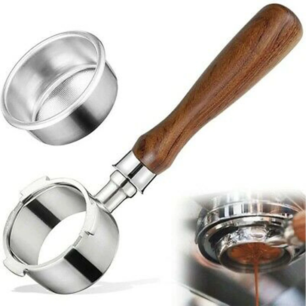 1PC 51mm Coffee Bottomless Portafilter Filter Handle Wood Stainless Steel Replacement For Delonghi Cappuccino Machines
1PC 51mm Coffee Bottomless Portafilter Filter Handle Wood Stainless Steel Replacement For Delonghi Cappuccino Machines