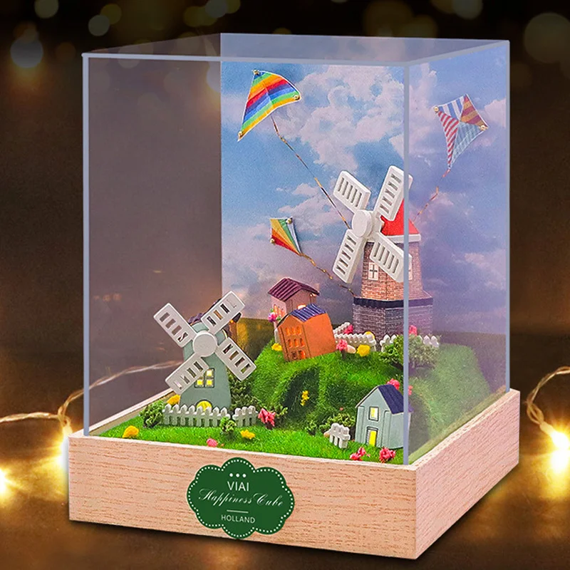 New Diy Wooden Doll House Kit Windmill Miniature Doll House With Furniture Lights Mini Villa Toys For Girls Birthday Gifts
New Diy Wooden Doll House Kit Windmill Miniature Doll House With Furniture Lights Mini Villa Toys For Girls Birthday Gifts