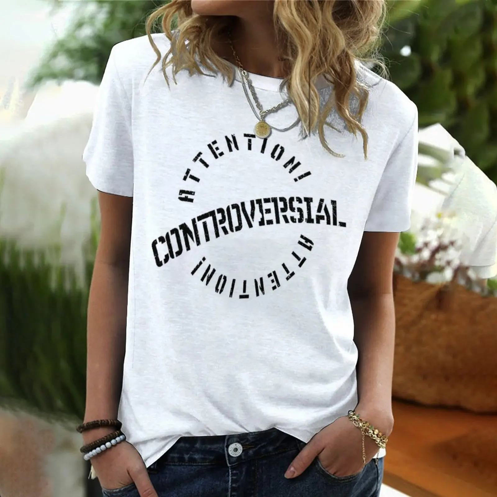 2022 White T-shirt Printed Short sleeve Women's Casual top Women's Fashion affordable fashion trend T-shirt
2022 White T-shirt Printed Short sleeve Women's Casual top Women's Fashion affordable fashion trend T-shirt