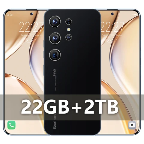 Новинка, смартфон S24 Ultra +, оригинальный телефон, Android 7,3 дюймов, Full Screen HD, Face ID, 22 ГБ