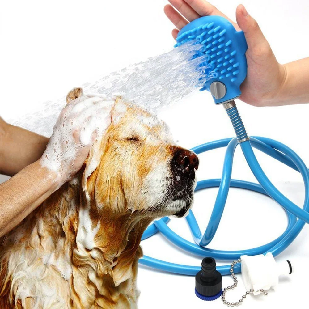 2-in-1 Pet Bathing Tool Comfortable Massager Shower Tool Cleaning Washing Bath Brush Sprayers for Dog Cat Horse Cleaning
2-in-1 Pet Bathing Tool Comfortable Massager Shower Tool Cleaning Washing Bath Brush Sprayers for Dog Cat Horse Cleaning