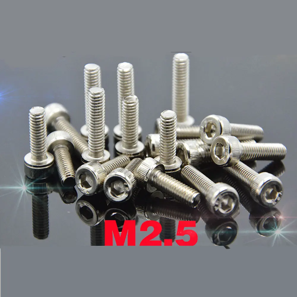 M2.5 x 5 6 8 10 12 -25mm White Nickel Plated 12.9 Grade Alloy Steel Hex Socket Cap Head Screw DIY Car Model Furniture Fastener
M2.5 x 5 6 8 10 12 -25mm White Nickel Plated 12.9 Grade Alloy Steel Hex Socket Cap Head Screw DIY Car Model Furniture Fastener