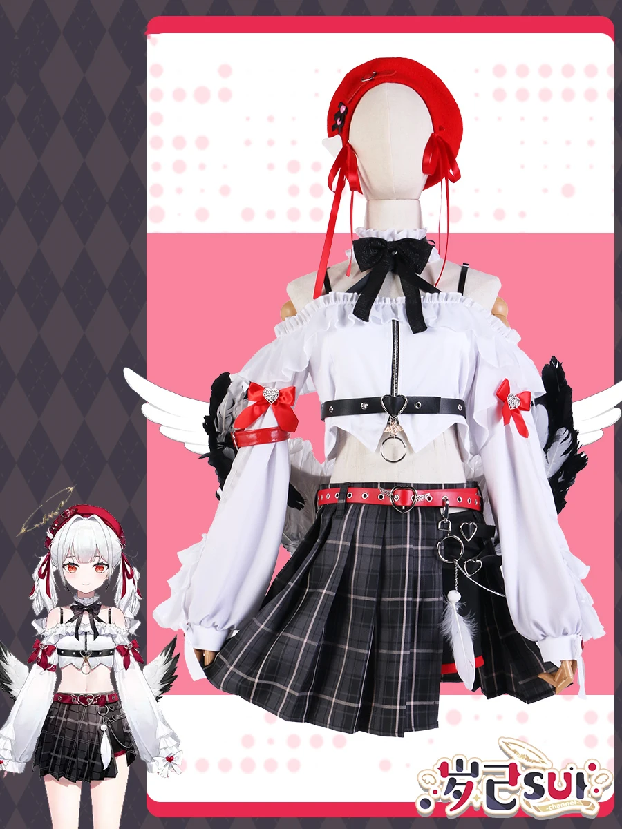 

Anime Game Vtuber Hololive VirtuaReal Sui Battle Dress Party Lolita Uniform Cosplay Costume Halloween Carnival Women 2022 New