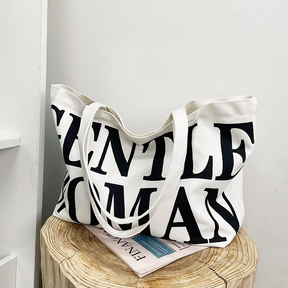Retro Letter Printed Women Canvas Handbags Female Girls Exquisite Shopping Traveling Clutch Large Capacity Tote Bag
Retro Letter Printed Women Canvas Handbags Female Girls Exquisite Shopping Traveling Clutch Large Capacity Tote Bag