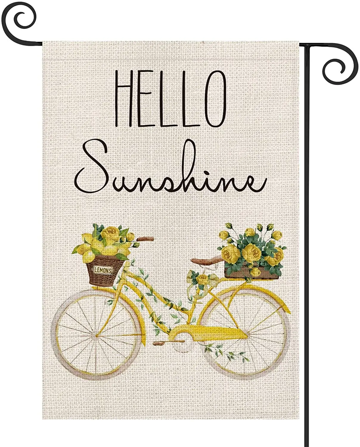 Hello Sunshine Watercolor Bicycle Garden Flag Vertical Double Sided, Spring Summer Lemon Rose Holiday Yard Outdoor Decoration
Hello Sunshine Watercolor Bicycle Garden Flag Vertical Double Sided, Spring Summer Lemon Rose Holiday Yard Outdoor Decoration