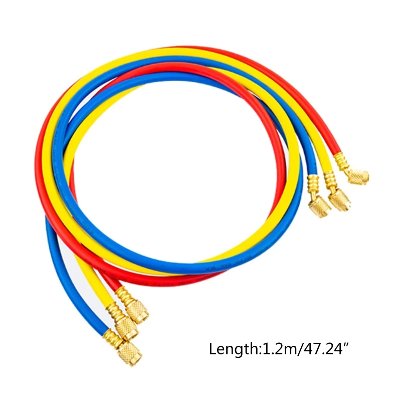 Refrigerant A/C Charging Hose for R12 R22 R134A 404 Refrigerant Air Conditioning Manifold Gauge (Red/Yellow/Blue)
Refrigerant A/C Charging Hose for R12 R22 R134A 404 Refrigerant Air Conditioning Manifold Gauge (Red/Yellow/Blue)