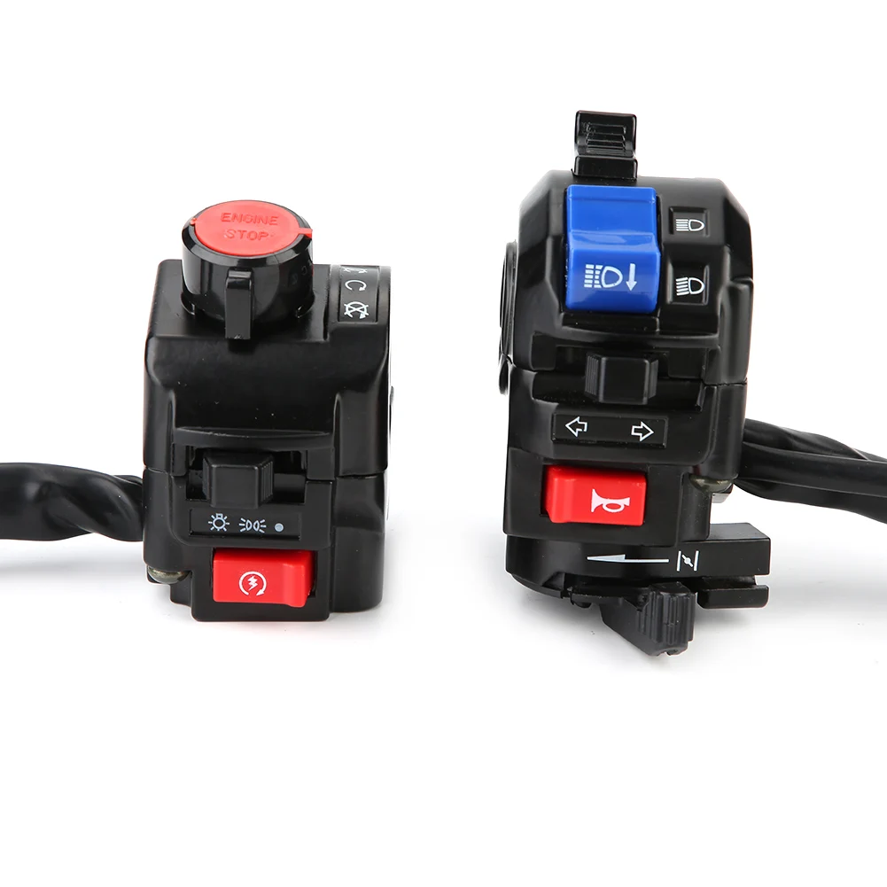 1 Pair Universal 7/8inch Motorcycle Handlebar Horn Turn Signal Light Start Control Switch
1 Pair Universal 7/8inch Motorcycle Handlebar Horn Turn Signal Light Start Control Switch