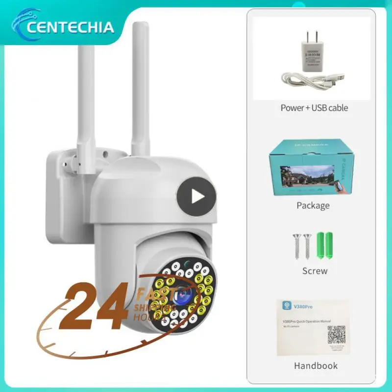 

1~4PCS IoT 5MP WiFi IP Camera 2.4Ghz 5Ghz CCTV Outdoor Security PTZ Camera Mini Speed Dome Ai Tracking Color Night Vision Home