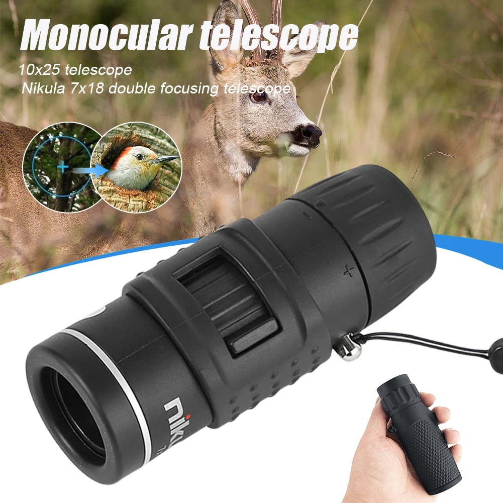 Portable Monocular Telescope 7X18 Fully Coated Optics BAK4 Prisms Hunting Camping Concert Spotting Scope Night Vision Sports
Portable Monocular Telescope 7X18 Fully Coated Optics BAK4 Prisms Hunting Camping Concert Spotting Scope Night Vision Sports