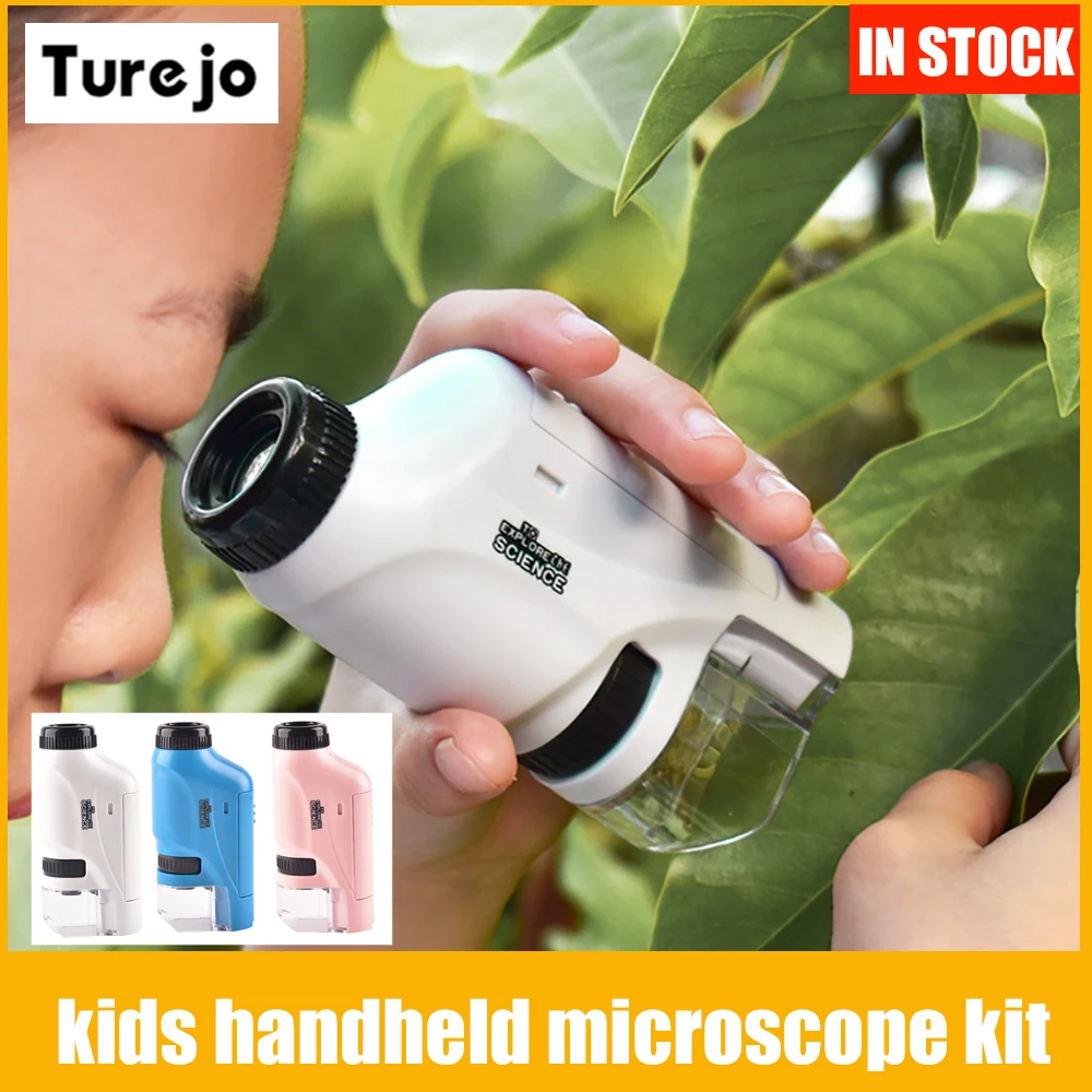 Kids Handheld Microscope Lab LED Light 60X-120X School Biological Science Educational Portable Optical Microscope For Children
Kids Handheld Microscope Lab LED Light 60X-120X School Biological Science Educational Portable Optical Microscope For Children