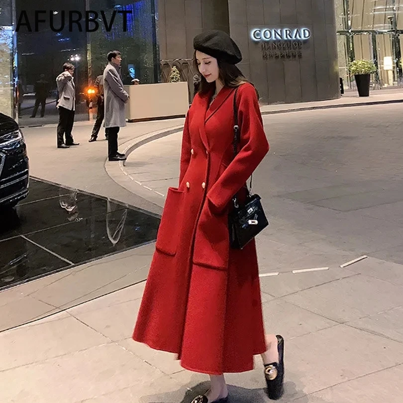 Spring Women Solid Slim Double Breasted Woolen Coats Female Thick Warm Outerwears Office Lady Korean Streetwear Coats
Spring Women Solid Slim Double Breasted Woolen Coats Female Thick Warm Outerwears Office Lady Korean Streetwear Coats