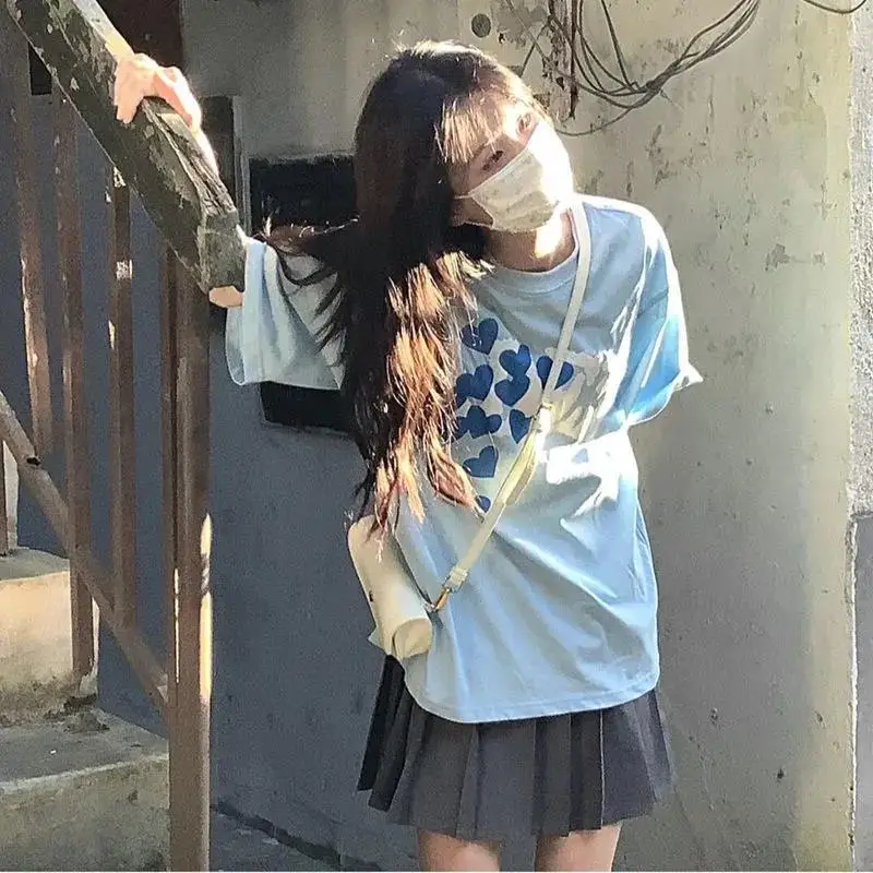 Suit Female Student Korean Version Loose Short-sleeved T-shirt + Pleated Skirt Female Summer 2022 New Two- Piece Suit
Suit Female Student Korean Version Loose Short-sleeved T-shirt + Pleated Skirt Female Summer 2022 New Two- Piece Suit