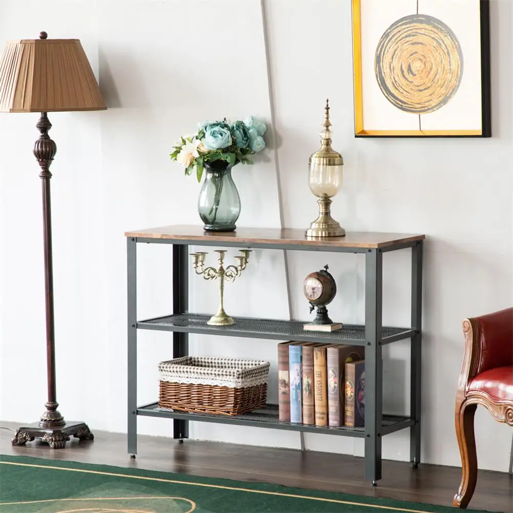 US Stock 101.5 X 35 X 80 Cm Three-layer Console Table With 2-layer Iron Mesh Cross Porch Table 7-Day Fast Shipping
US Stock 101.5 X 35 X 80 Cm Three-layer Console Table With 2-layer Iron Mesh Cross Porch Table 7-Day Fast Shipping