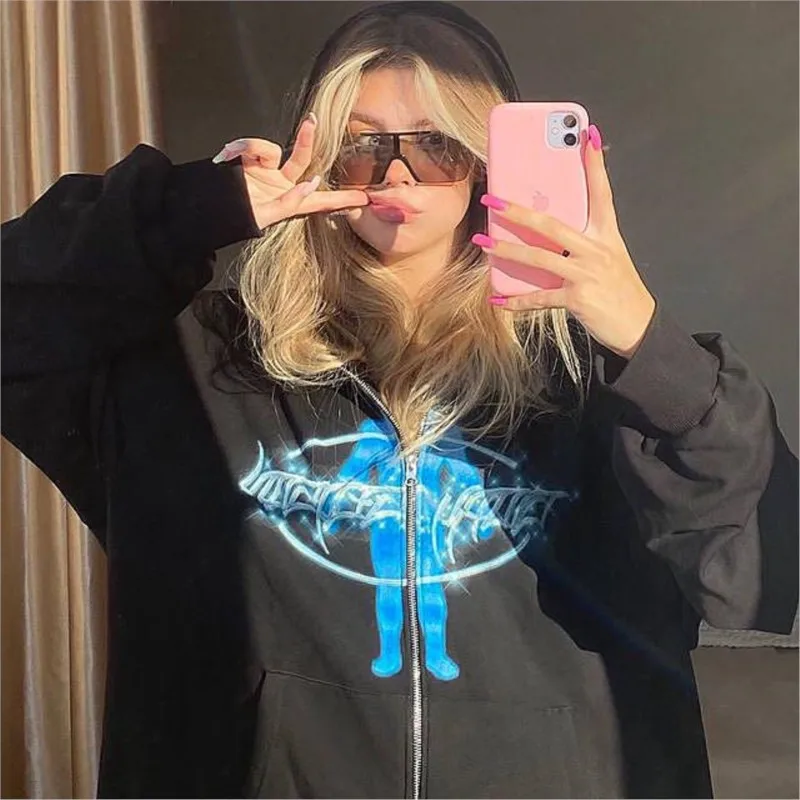 Streetwear Hooded Sweatshirts HipHop Zip Hoodie Korean Fashion Men Women Long Sleeve Jackets Gothic Top Winter Aesthetic Clothes
Streetwear Hooded Sweatshirts HipHop Zip Hoodie Korean Fashion Men Women Long Sleeve Jackets Gothic Top Winter Aesthetic Clothes