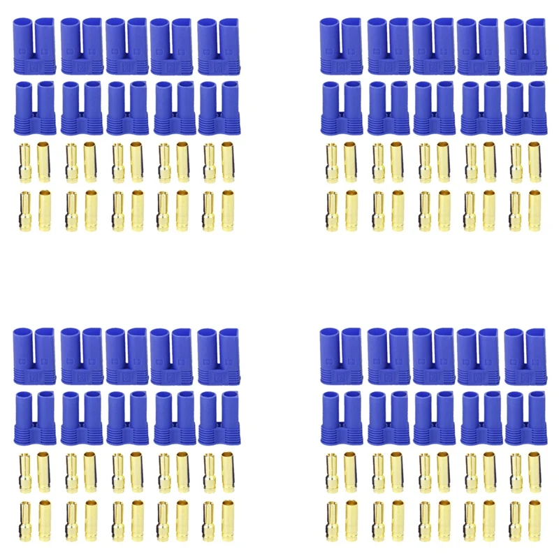 

20 Pairs Of EC5 Banana Plug Bullet Connector Female+Male For RC ESC LIPO Battery/Motor