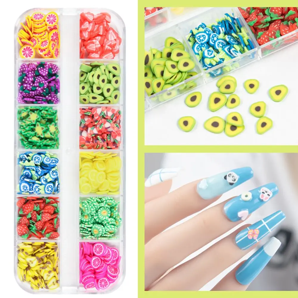 12 Grids/box 3D Fruit Mixed Tiny Slice Sticker Polymer Clay DIY Nail Design Nail Art Decoration Nails Accessories
12 Grids/box 3D Fruit Mixed Tiny Slice Sticker Polymer Clay DIY Nail Design Nail Art Decoration Nails Accessories