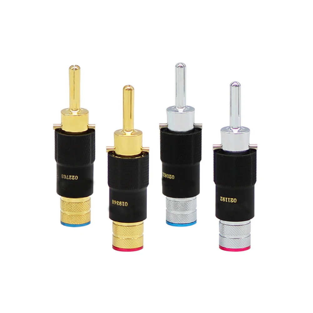 4PCS Gold/Rhodium Plated Banana Plug Connector Speaker Cable Banana Plug with Lock Audio Speaker Wire Terminal Jack Connector
4PCS Gold/Rhodium Plated Banana Plug Connector Speaker Cable Banana Plug with Lock Audio Speaker Wire Terminal Jack Connector