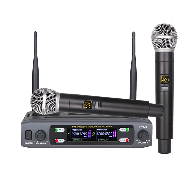 Wireless Microphone Handheld Dual Channels UHF Fixed Frequency Dynamic Mic For Karaoke Wedding Party Band Church Show
Wireless Microphone Handheld Dual Channels UHF Fixed Frequency Dynamic Mic For Karaoke Wedding Party Band Church Show
