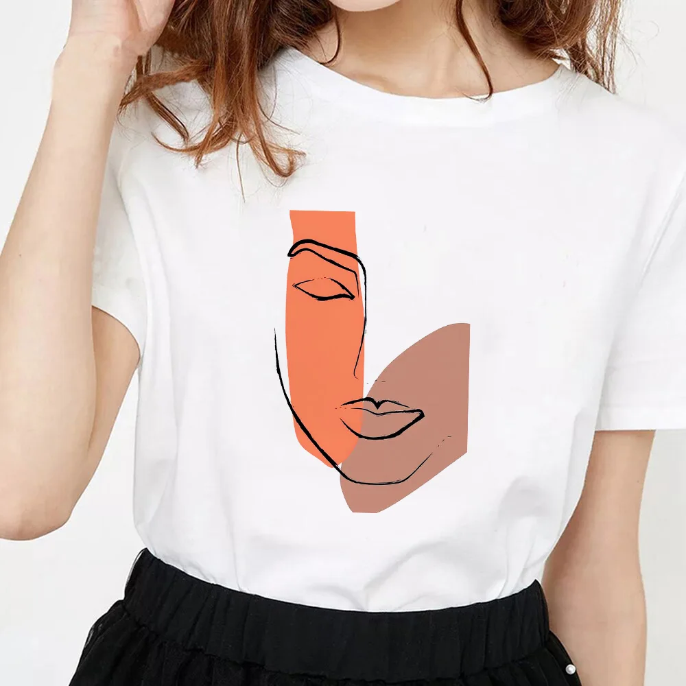 2021 New Summer T-shirt Harajuku Stick figure Print Tshirt Ladies Simple O-neck White Short Sleeve Tops Female Oversize 3XL
2021 New Summer T-shirt Harajuku Stick figure Print Tshirt Ladies Simple O-neck White Short Sleeve Tops Female Oversize 3XL