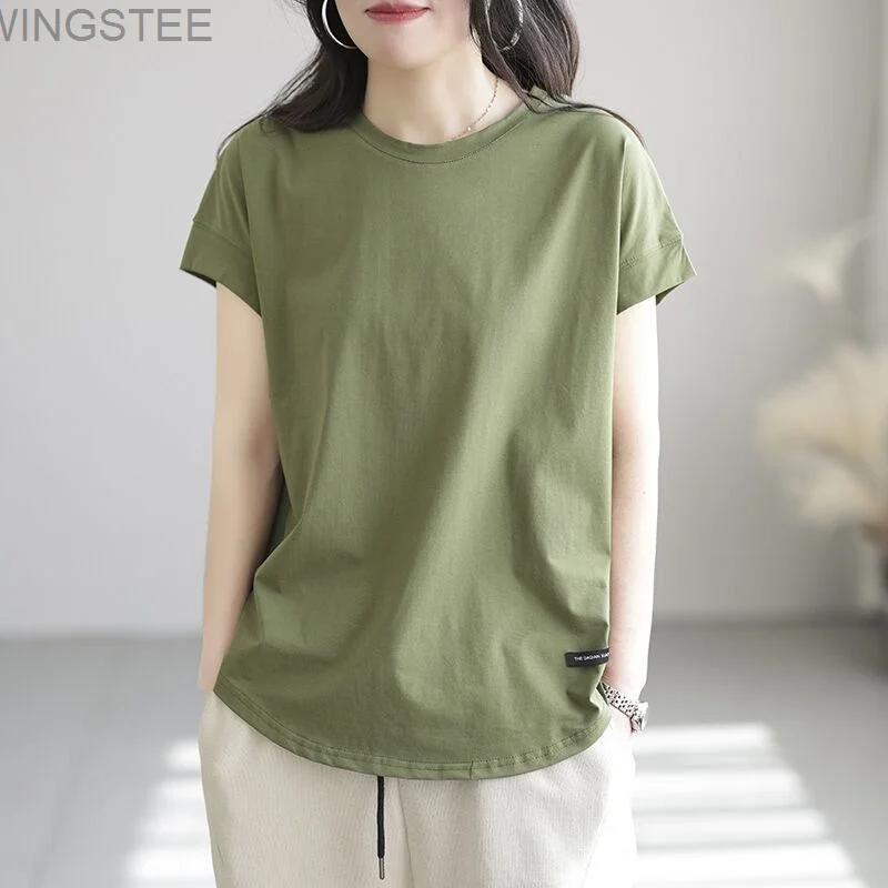 Summer Short Sleeve Women's Cotton T-shirt 2023 Korean Fashion Y2k Vintage Japanese Style Loose Bluey Female Top
Summer Short Sleeve Women's Cotton T-shirt 2023 Korean Fashion Y2k Vintage Japanese Style Loose Bluey Female Top