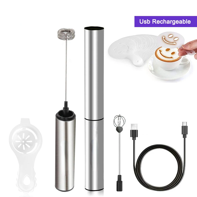 Portable Rechargeable Milk Frother Foam Maker Handheld Foamer High Speeds Drink Mixer Frothing Wand for Coffee
Portable Rechargeable Milk Frother Foam Maker Handheld Foamer High Speeds Drink Mixer Frothing Wand for Coffee