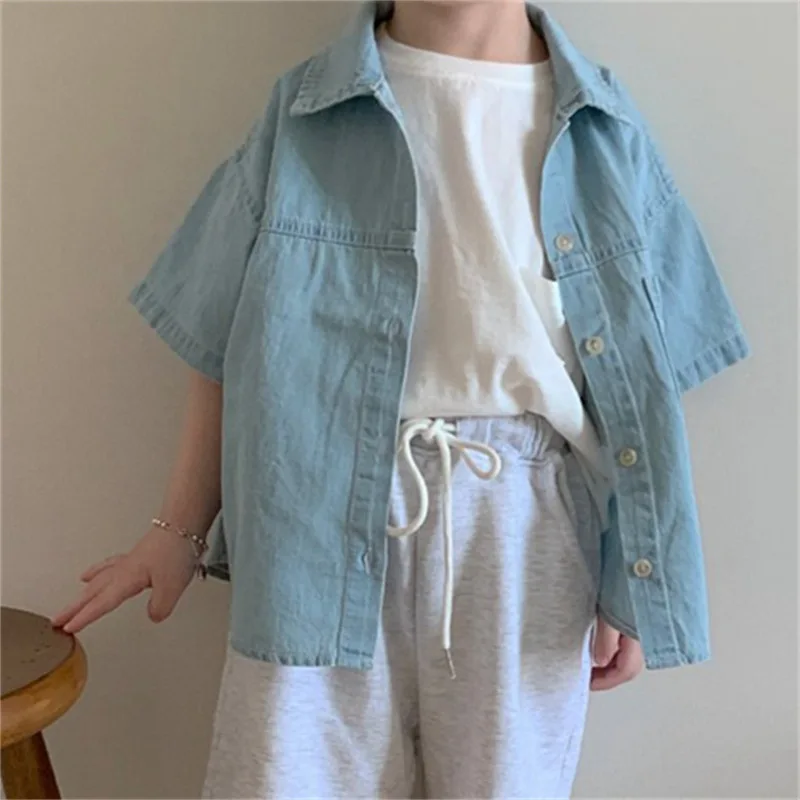 Shirts Tees Tops Short Sleeve O-neck Collar Single Breasted Solid Regular Cotton Fashion Casual Simple Cute Summer Unisex Kids
Shirts Tees Tops Short Sleeve O-neck Collar Single Breasted Solid Regular Cotton Fashion Casual Simple Cute Summer Unisex Kids
