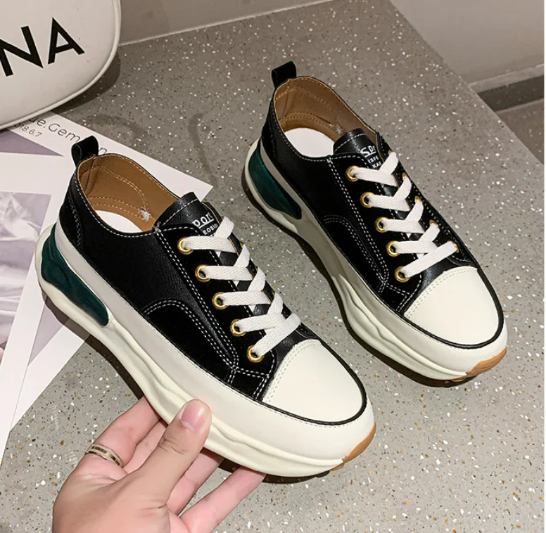 Spring Autumn Women Casual Shoes Leather Casual Shoes Fashion Thick Bottom Girls Sneakers Shoes
Spring Autumn Women Casual Shoes Leather Casual Shoes Fashion Thick Bottom Girls Sneakers Shoes