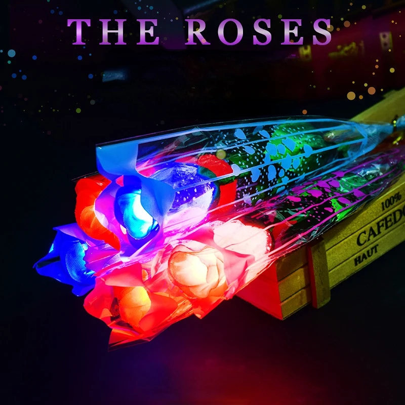 LED Light Artificial Rose Flower Glow in Dark Girl Holiday props Romantic Wedding Decoration girl friend Valentine's Day Gift
LED Light Artificial Rose Flower Glow in Dark Girl Holiday props Romantic Wedding Decoration girl friend Valentine's Day Gift