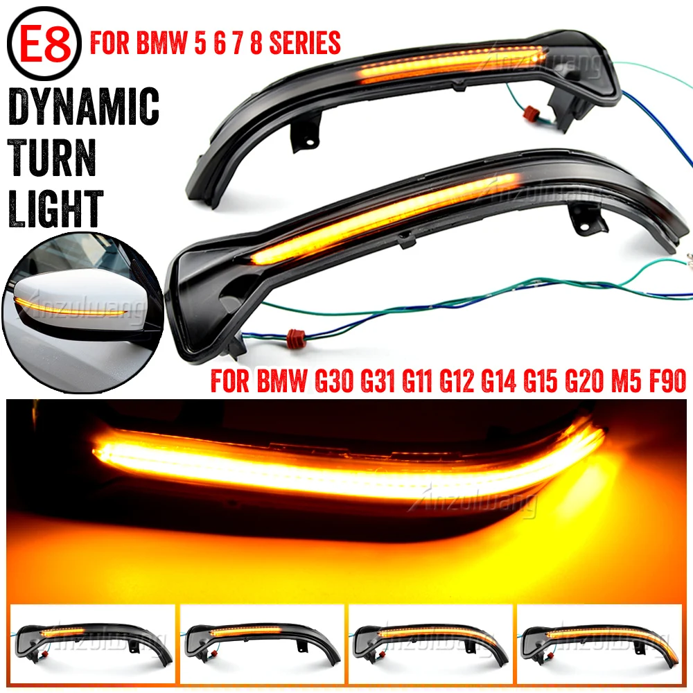 2pcs Flowing Turn Signal Light LED Side Wing Rearview Mirror Dynamic Indicator Blinker For BMW 5 Series G30 G31 G38 2016-2019
2pcs Flowing Turn Signal Light LED Side Wing Rearview Mirror Dynamic Indicator Blinker For BMW 5 Series G30 G31 G38 2016-2019