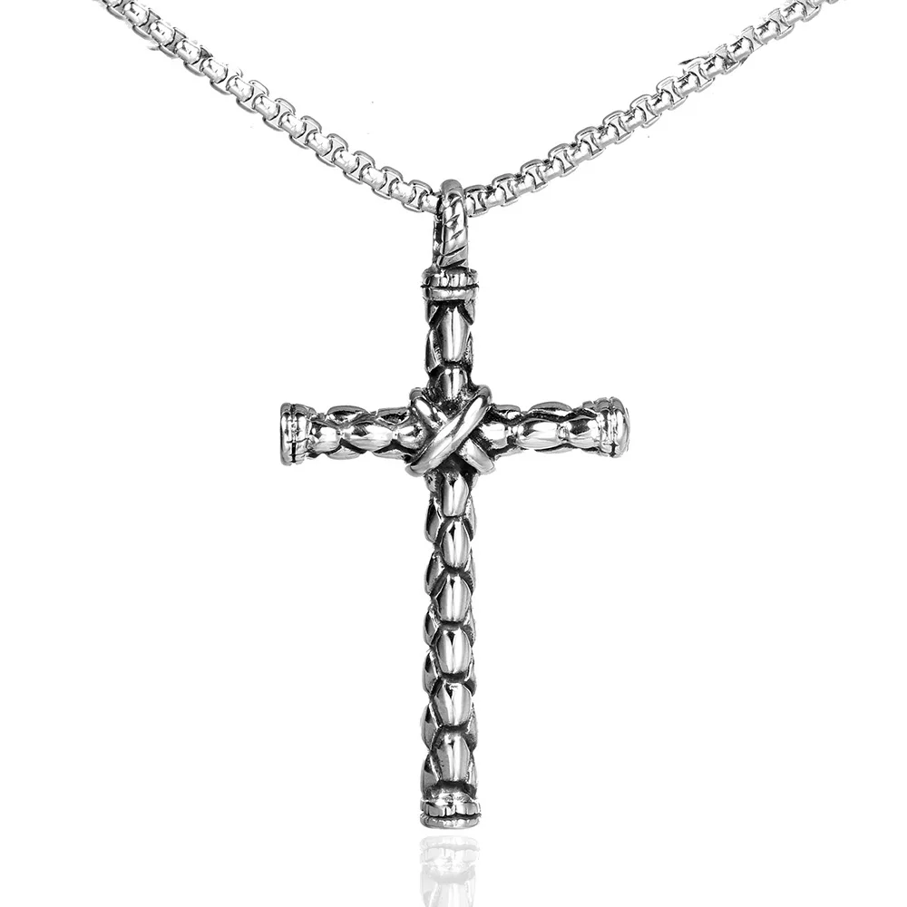 Simple Spiral Cross Pendant Necklace For Men Women Biker Stainless Steel Christian Necklace Men Chain Amulet Jewelry Gift
Simple Spiral Cross Pendant Necklace For Men Women Biker Stainless Steel Christian Necklace Men Chain Amulet Jewelry Gift