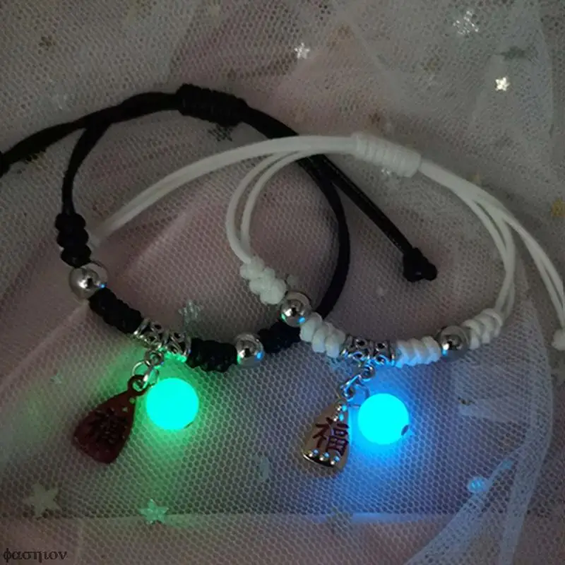 2pcs Luminous Pendant Bracelet Lovers' Glow Bracelet In The Dark Night Light Bracelet Bead Chain For Women Men Jewelry
2pcs Luminous Pendant Bracelet Lovers' Glow Bracelet In The Dark Night Light Bracelet Bead Chain For Women Men Jewelry