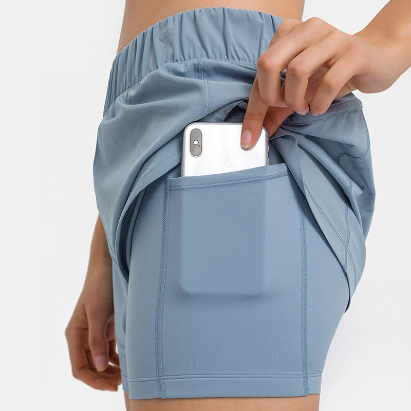 Women's Drawstring Elastic Waist Running Shorts Inner Pockets 2 In 1 Athletic Gym Workout Yoga Spandex Sports Shorts
Women's Drawstring Elastic Waist Running Shorts Inner Pockets 2 In 1 Athletic Gym Workout Yoga Spandex Sports Shorts