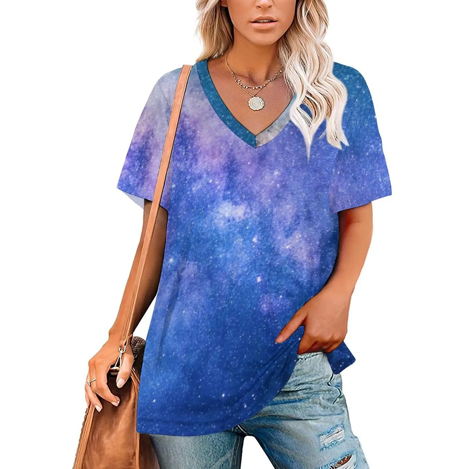 Starry Space Print T Shirts Starry Space Print V Neck Casual Oversized T-Shirt Short Sleeve Ladies Cute Tshirt Beach Design Tees
Starry Space Print T Shirts Starry Space Print V Neck Casual Oversized T-Shirt Short Sleeve Ladies Cute Tshirt Beach Design Tees