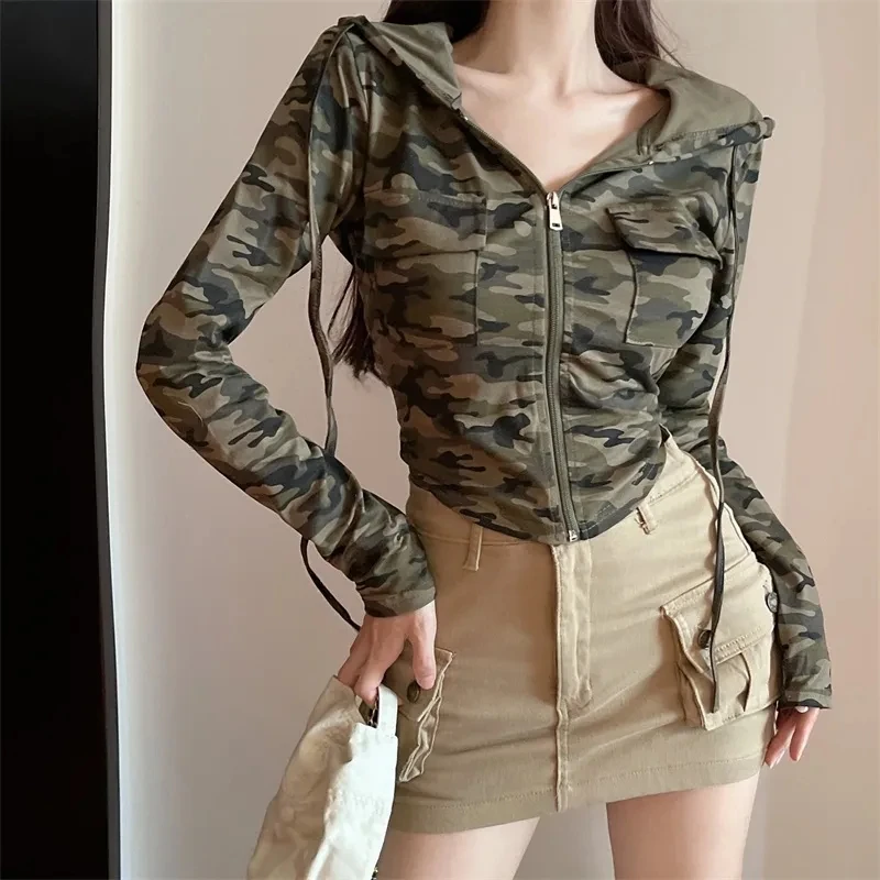Women Camouflage Harajuku Hoodies Fashion Slim Long Sleeve BF Sweatshirts Fall Korean Casual All-match Clothes
Women Camouflage Harajuku Hoodies Fashion Slim Long Sleeve BF Sweatshirts Fall Korean Casual All-match Clothes