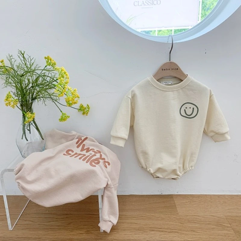 Toddler Baby Girl Romper Spring Autumn Smiley Letter Print Bodysuit for Newborns Cotton Casual Kids Clothes Boys Costumes
Toddler Baby Girl Romper Spring Autumn Smiley Letter Print Bodysuit for Newborns Cotton Casual Kids Clothes Boys Costumes