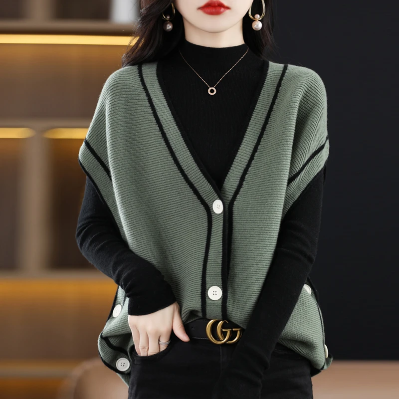 Limiguyue Vintage Sweater Vests Autumn Winter Loose Knitted Waistcoat Elegant Cashmere Women V Neck Sleeveless Tank Tops J931
Limiguyue Vintage Sweater Vests Autumn Winter Loose Knitted Waistcoat Elegant Cashmere Women V Neck Sleeveless Tank Tops J931