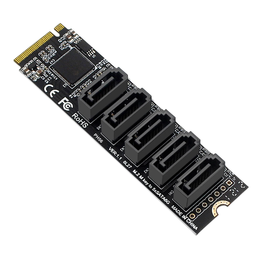Переходная карта M.2 Key JMB585 для NVME конвертер с кабелем SATAIII SATA 3,0 M.2 PCIe 3,0 на 5 портов SATA III 6G SSD адаптер карта
Переходная карта M.2 Key JMB585 для NVME конвертер с кабелем SATAIII SATA 3,0 M.2 PCIe 3,0 на 5 портов SATA III 6G SSD адаптер карта