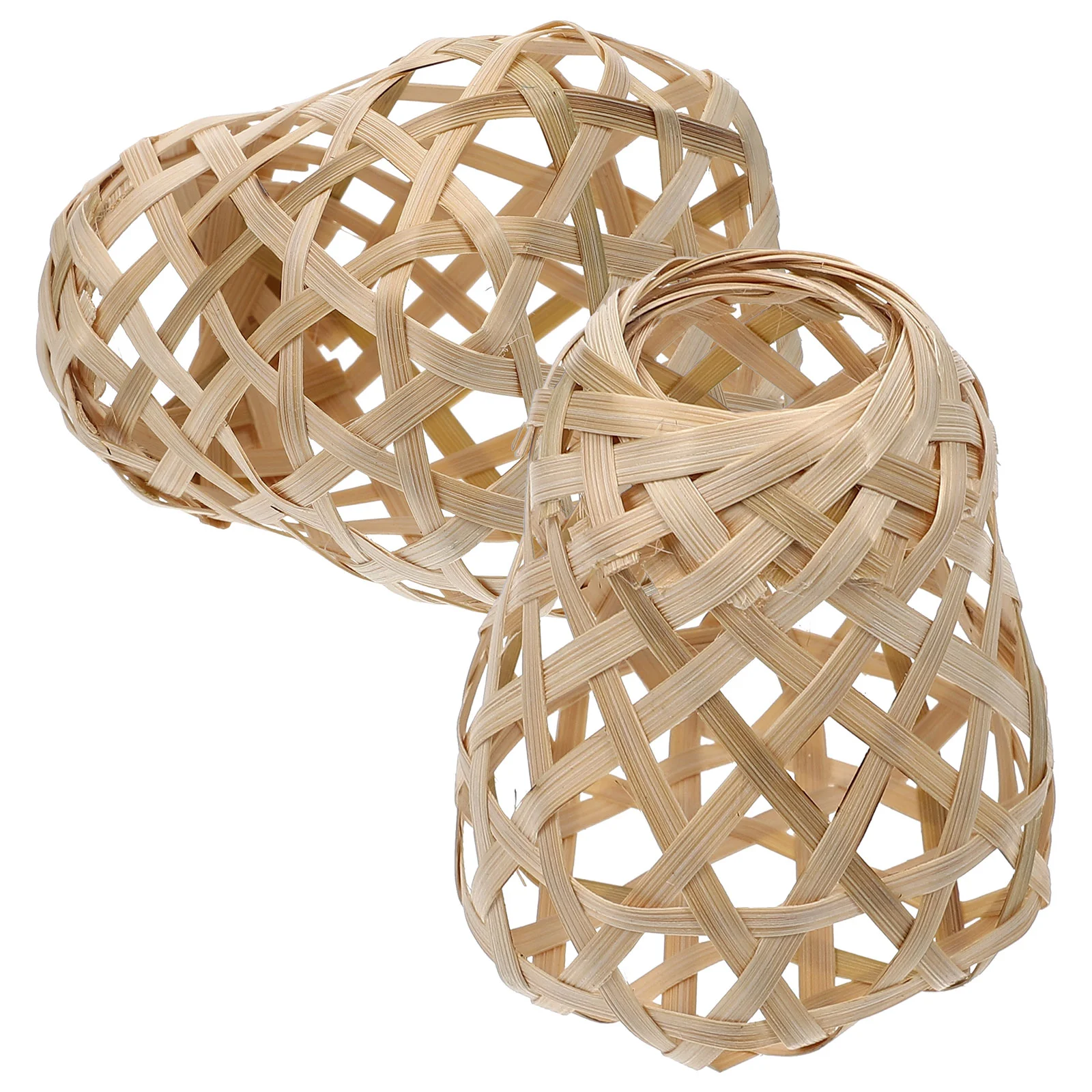 2 Pcs Bamboo Lampshade Boho Light Fixture Pendant Vintage Shades Ornaments Table Bulb Guard Weaving Accessories 
2 Pcs Bamboo Lampshade Boho Light Fixture Pendant Vintage Shades Ornaments Table Bulb Guard Weaving Accessories
