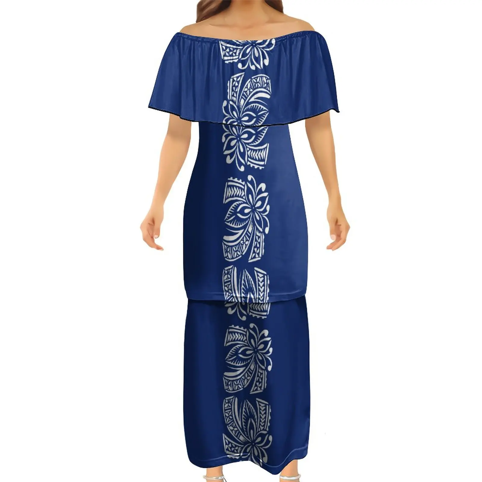 

Factory Custom Tribal Clothes Islanders High Quality New Arrivals Casual Samoan Fit Social Beach Female Samoan Puletasi