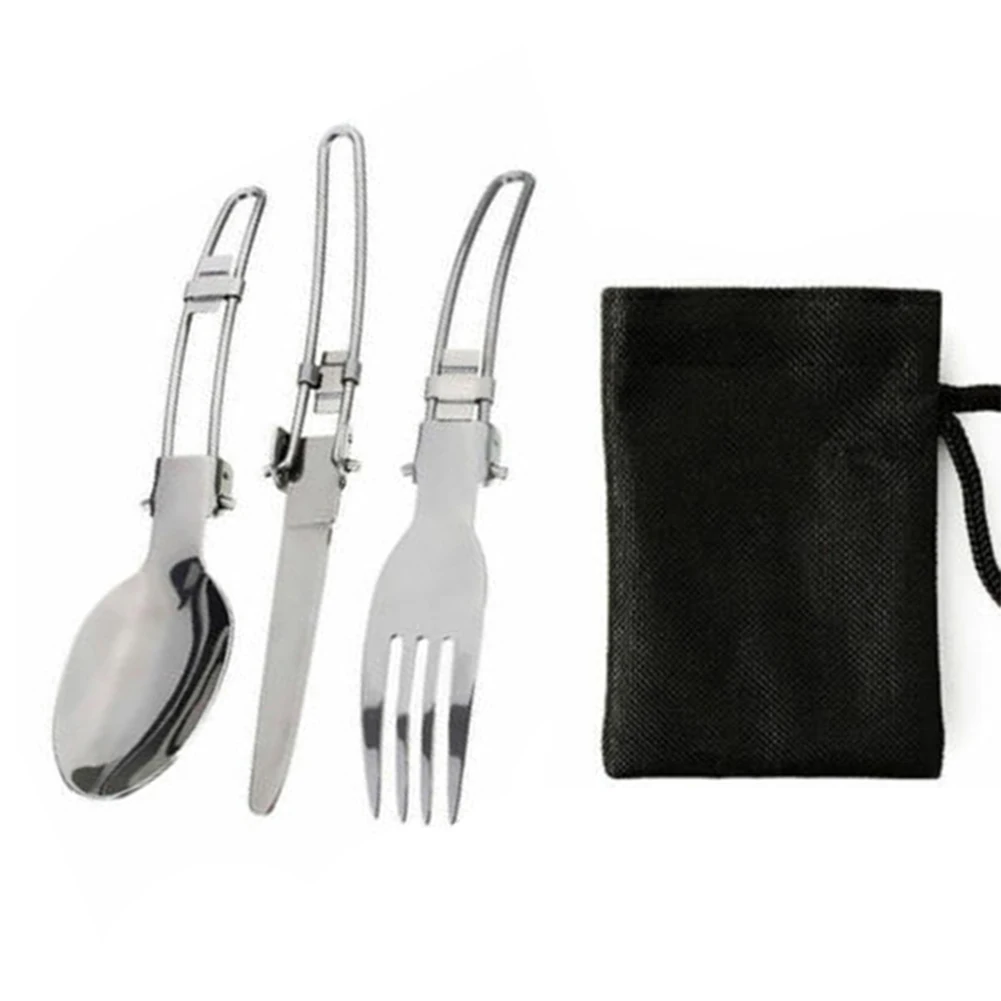 3pcs Stainless Steel Foldable Camping Spoon Fork Knives Flatware Utensil Set+Bag Folding Picnic Cutlery Kit Traveling Cookware
3pcs Stainless Steel Foldable Camping Spoon Fork Knives Flatware Utensil Set+Bag Folding Picnic Cutlery Kit Traveling Cookware