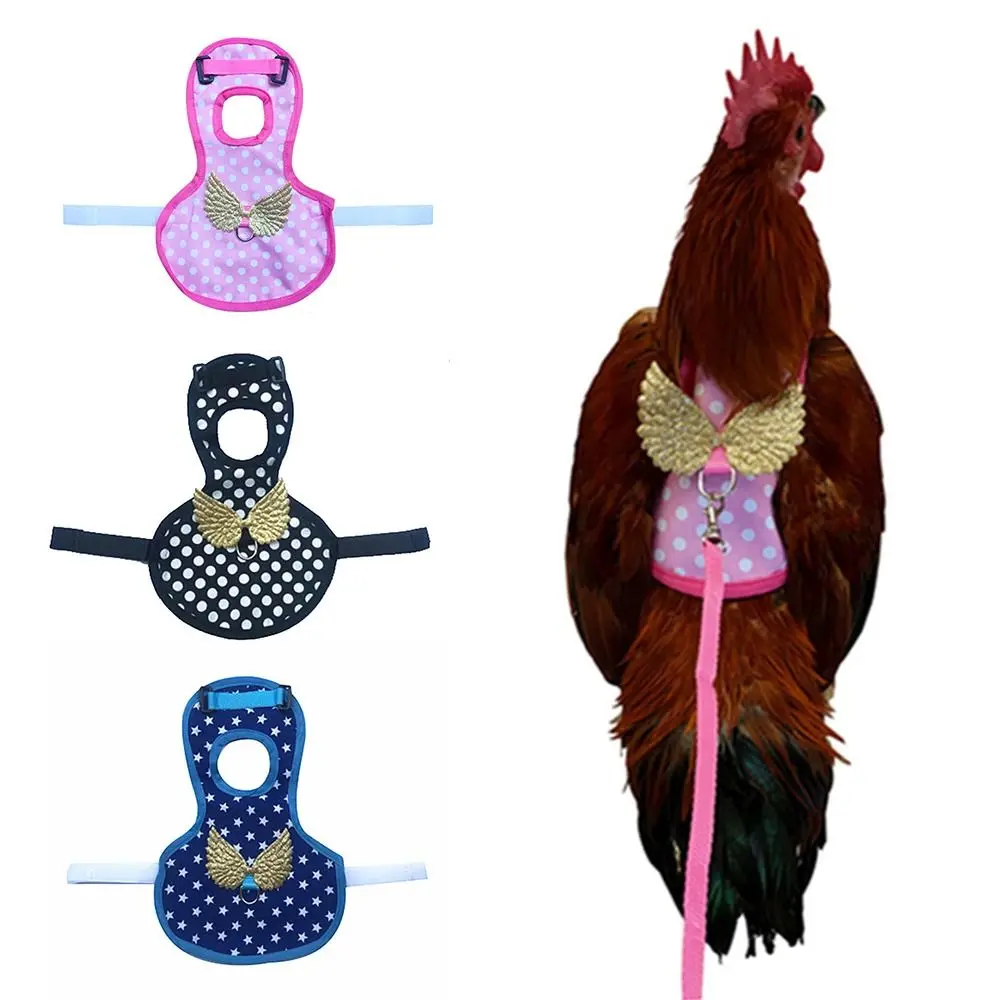 

Wings with Leash Wings Adjustable Hen Saddle Clothes Hens Pet Feather Protector Chicken Harness