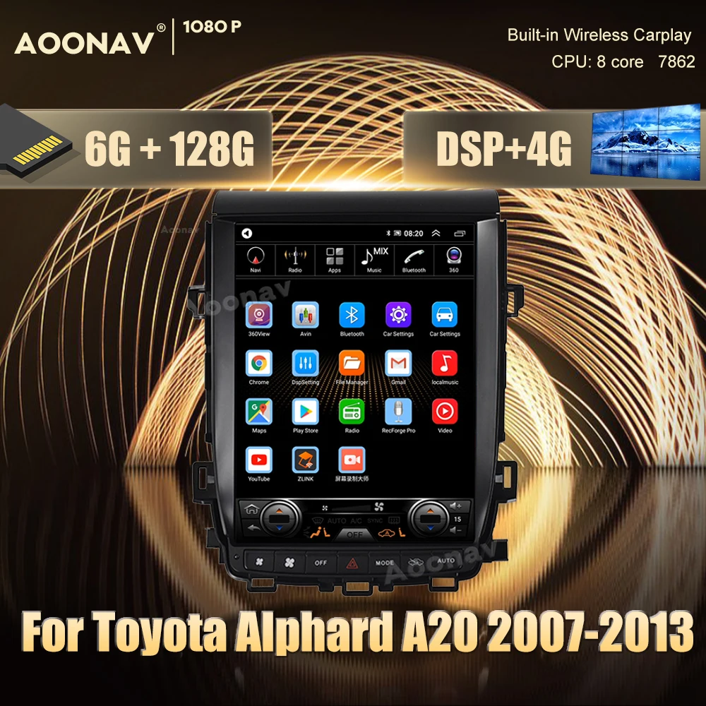 Автомагнитола 2DIN, 128 ГБ, Android 10,0 для Toyota Alphard A20 2007-2013, автомобильный мультимедийный плеер, стереоприемник, навигатор, головное устройство
Автомагнитола 2DIN, 128 ГБ, Android 10,0 для Toyota Alphard A20 2007-2013, автомобильный мультимедийный плеер, стереоприемник, навигатор, головное устройство