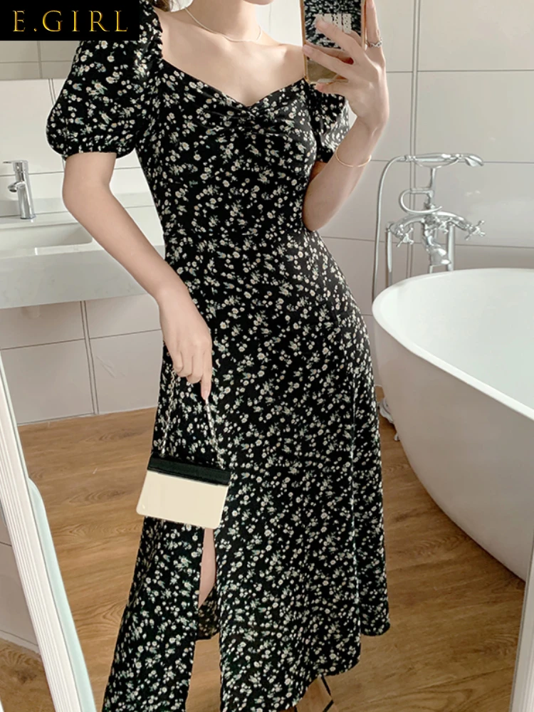Vintage Floral V-Neck Chiffon Midi Dress Evening Elegant Puff Sleeve Maxi Wedding Dresses for Women Beach Summer 2022 Black Robe
Vintage Floral V-Neck Chiffon Midi Dress Evening Elegant Puff Sleeve Maxi Wedding Dresses for Women Beach Summer 2022 Black Robe