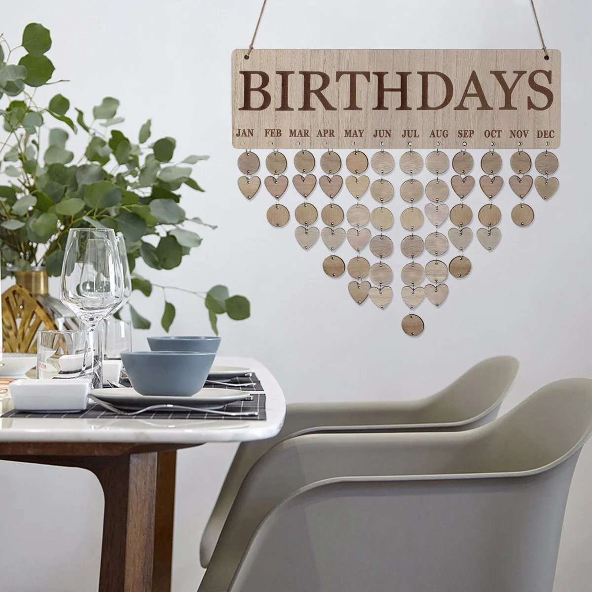 Wooden Birthday Calendar Board Reminder Plaque Wall Hanging DIY Crafts Decor Nordic Style Celebration Gift for Family Mom
Wooden Birthday Calendar Board Reminder Plaque Wall Hanging DIY Crafts Decor Nordic Style Celebration Gift for Family Mom