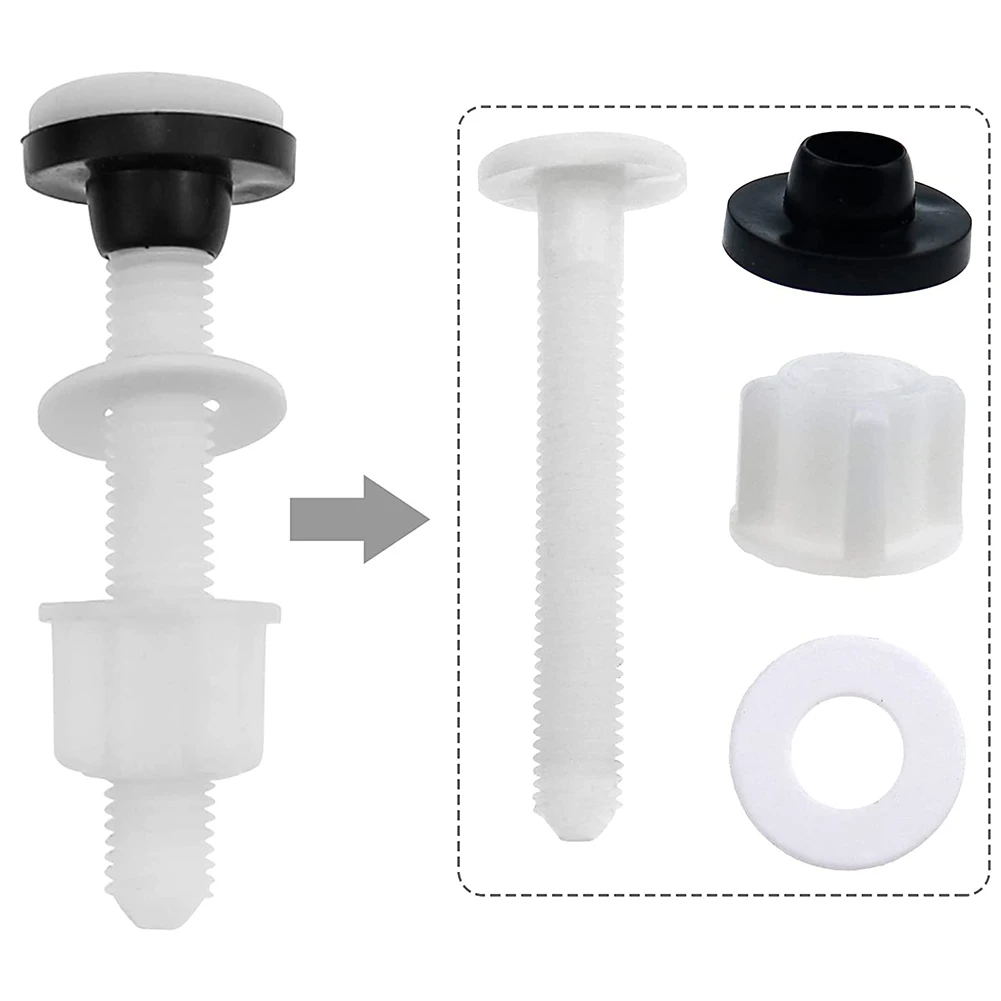 2 Pack Plastic Toilet Hinge Close Coupling Bolts And Nuts With Washers For Fastening Repair Toilet Tool Accessories
2 Pack Plastic Toilet Hinge Close Coupling Bolts And Nuts With Washers For Fastening Repair Toilet Tool Accessories