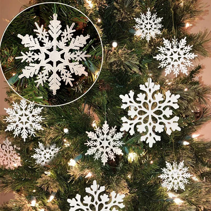 36Pcs Christmas White Snowflake Ornament Gift Christmas Party Home Hanging Pendant New Year Glitter Snowflake Ornament Gift
36Pcs Christmas White Snowflake Ornament Gift Christmas Party Home Hanging Pendant New Year Glitter Snowflake Ornament Gift